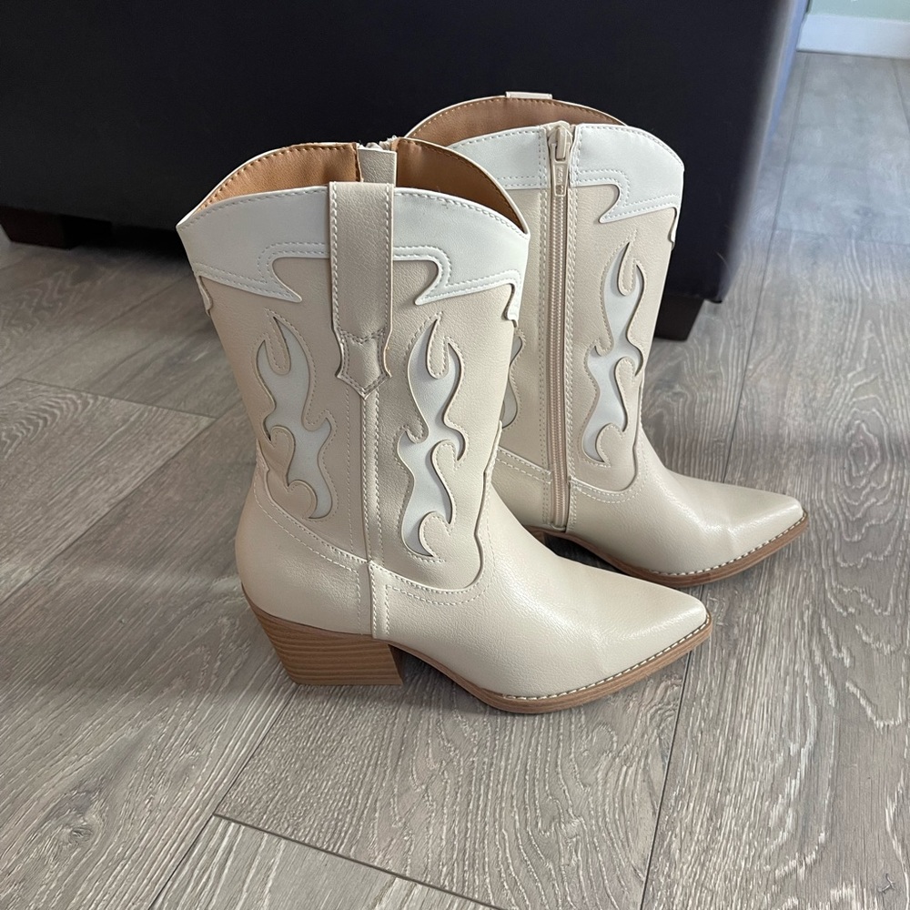 White cowboy boots